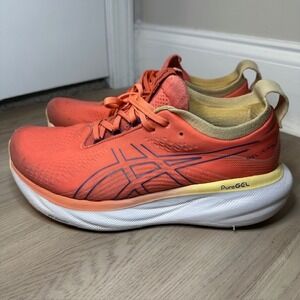 ASICS Women's Gel Nimbus 25 Running Shoes Papaya Pink Orange‎ Size 10